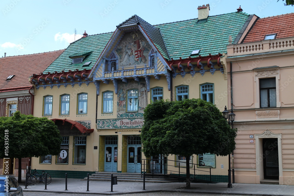 Culture house in small town Skalica, Slovakia