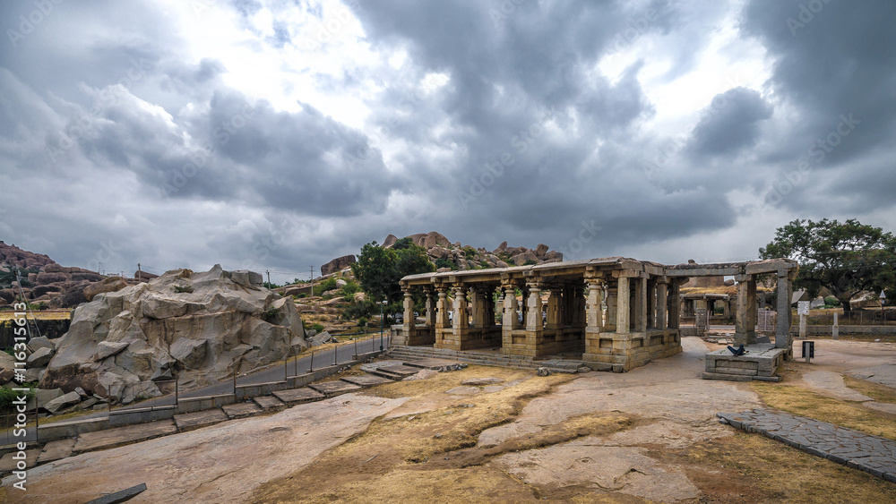 Hampi ruins in Karnataka, India