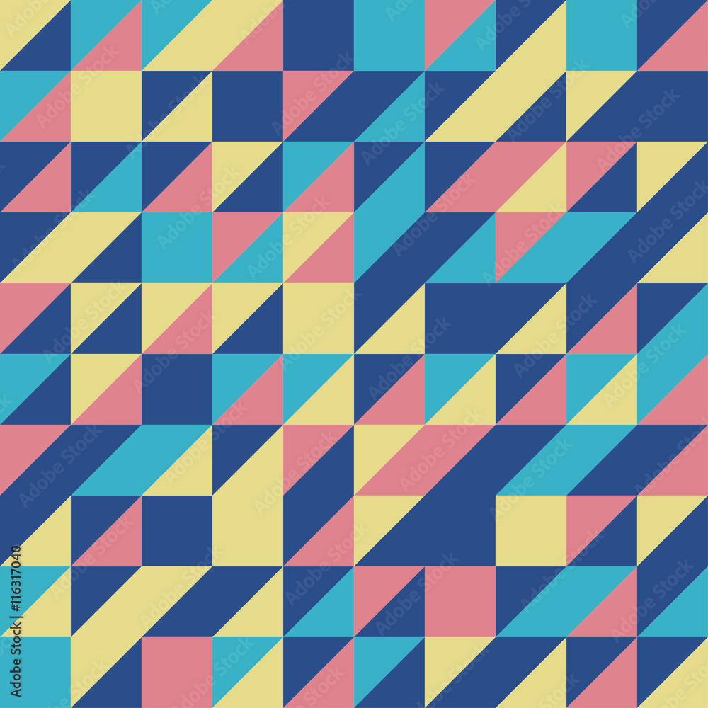 Blue Retro Half Square Triangle Seamless background Blue Retro Half Square Triangle Seamless background