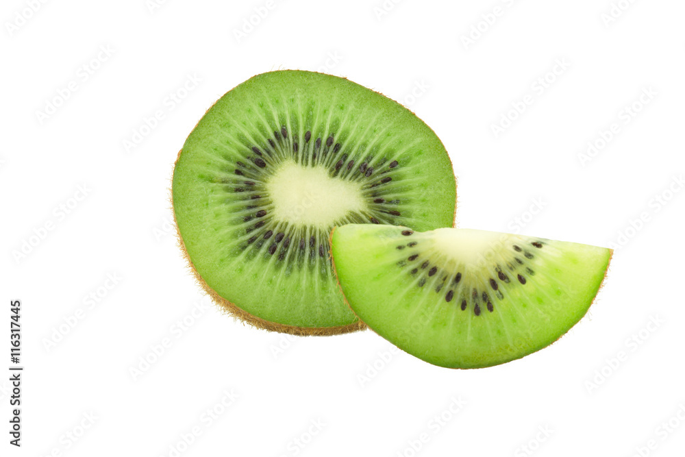 Fototapeta premium Juicy kiwi fruit isolated on white background
