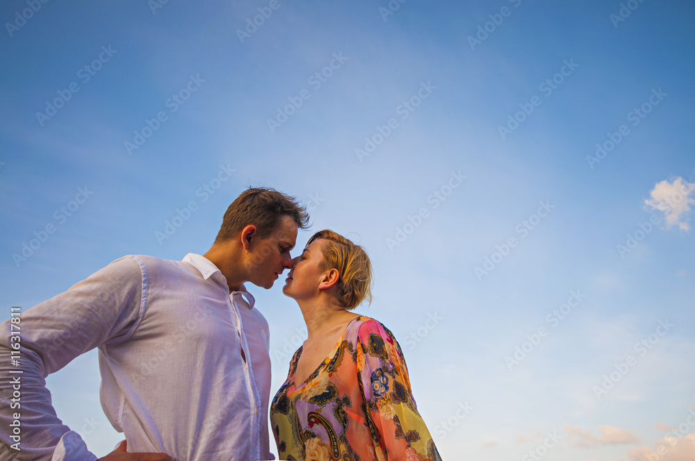 Loving Couple with intimate close up Loving Couple with intimate close up