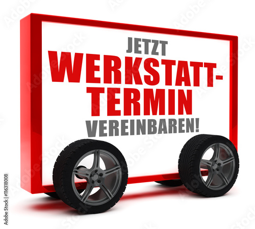 Jetzt Werkstatttermin vereinbaren! Butoon, Icon photo