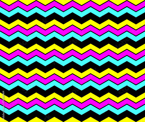 A CMYK zigzag seamless pattern background