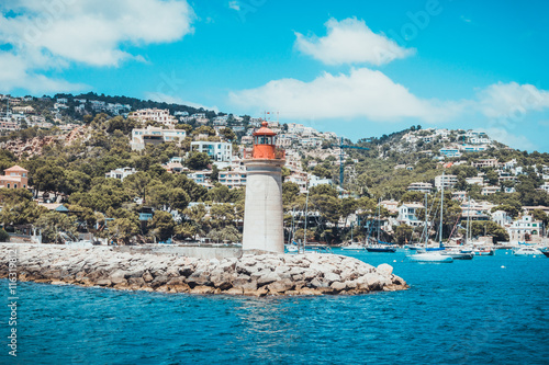 Fototapeta Naklejka Na Ścianę i Meble -  Lighthouse in Port d'Andratx, Majorca
