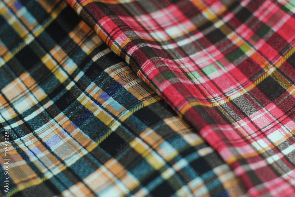 Plaid fafric in two colors Plaid fafric in two colors