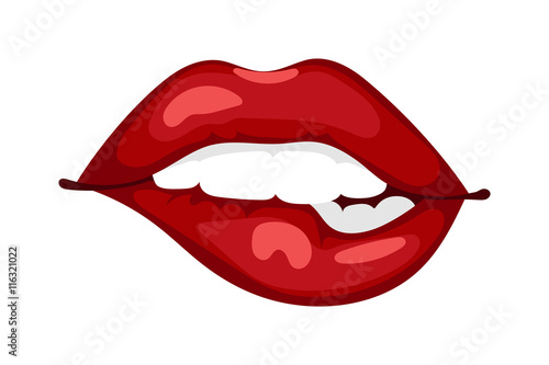 Female lips isolated on white sweet passion lust makeup mouth. Set woman lips romance cosmetic sensuality desire. Set of mouth smile woman red woman lips isolated shape romantic