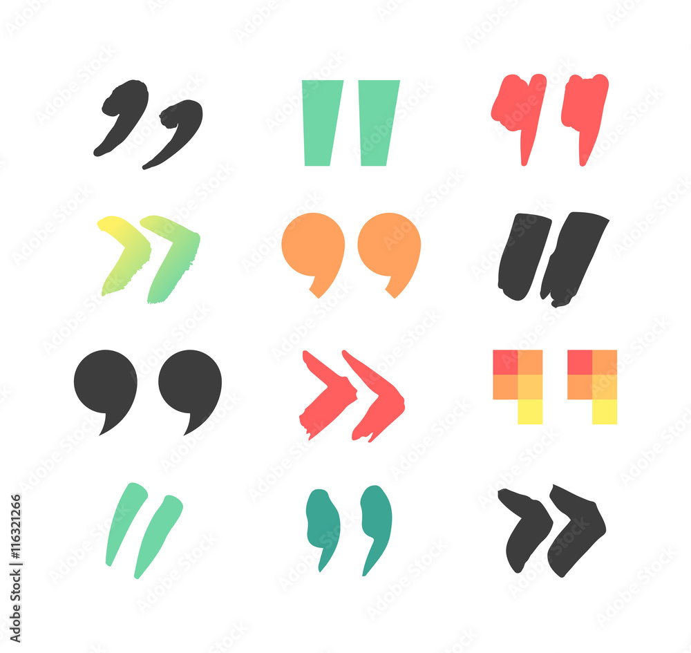 Quote sign icon text concept message bubble dialog symbol. Vector ...