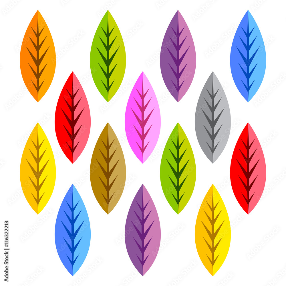 Colorful Autumn Leaf Set Colorful Autumn Leaf Set
