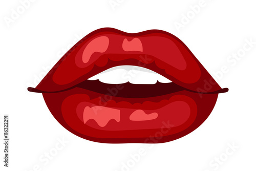 Female lips isolated on white sweet passion lust makeup mouth. Set woman lips romance cosmetic sensuality desire. Set of mouth smile woman red woman lips isolated shape romantic