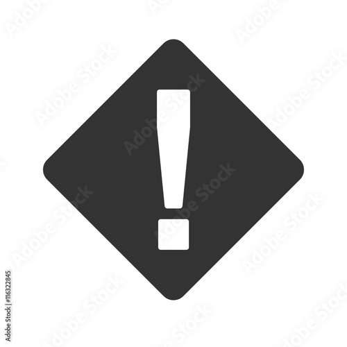 Attention icon. Exclamation sign. Simple flat logo of attention sign isolated on white background. Vector illustration.