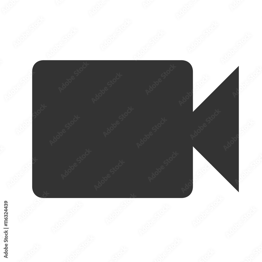 Camcorder icon. Simple flat logo of camcorder on white background. Vector illustration. Camcorder icon. Simple flat logo of camcorder on white background. Vector illustration.