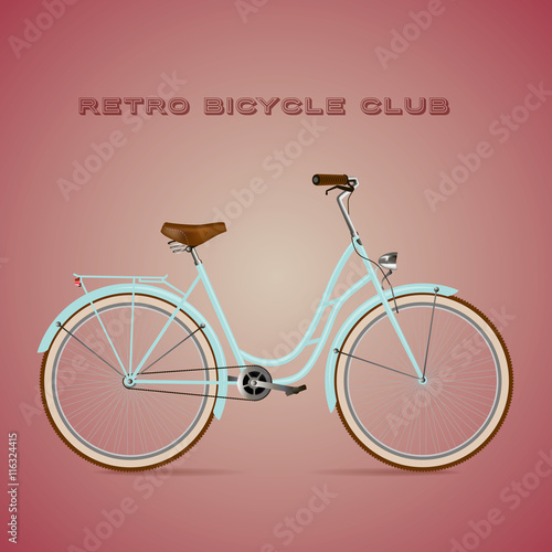 Retro Bicycle on a color background.