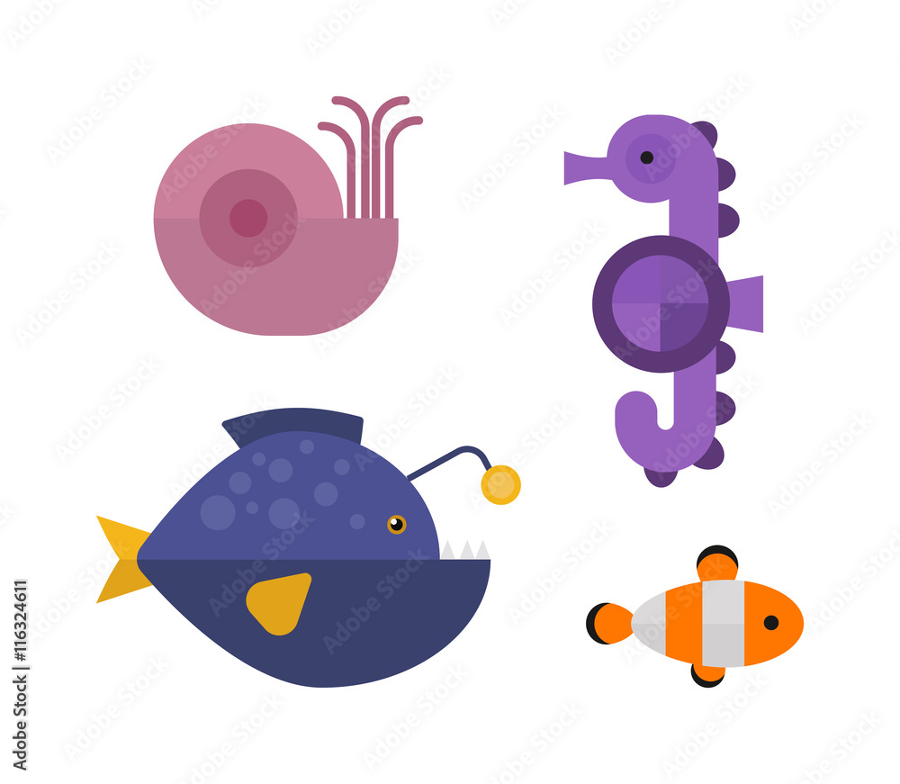 Vector set of cute sea animals creatures characters. Cartoon ocean underwater crab sea animals. Cute aquarium life water collection isolated turtle graphic aquatic tropical sea animals. Vector set of cute sea animals creatures characters. Cartoon ocean underwater crab sea animals. Cute aquarium life water collection isolated turtle graphic aquatic tropical sea animals.