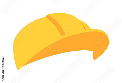 Construction helmet construction safety industry hat protective worker hard hat vector illustration. Protective worker construction helmet and safety tool photo