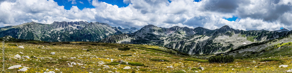 Beautiful panorama view of the Pirin Mountain, Bulgaria