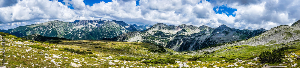 Beautiful panorama view of the Pirin Mountain, Bulgaria Beautiful panorama view of the Pirin Mountain, Bulgaria