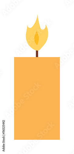 Vector candles in flat style. Candles light flame christmas candlelight wax decoration. Celebration glowing religion candles birthday traditional decoration. Romance night bright flame.