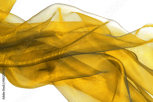 closeup of the wavy organza fabric