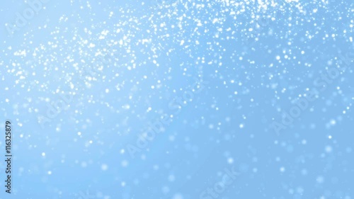  Christmas blue background with snowflakes falling.