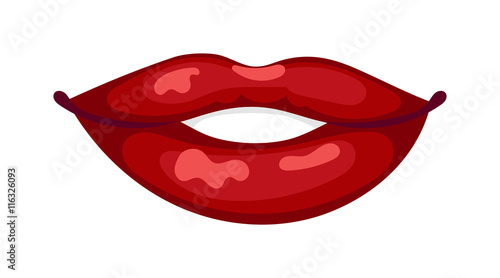 Female lips isolated on white sweet passion lust makeup mouth. Set woman lips romance cosmetic sensuality desire. Set of mouth smile woman red woman lips isolated shape romantic