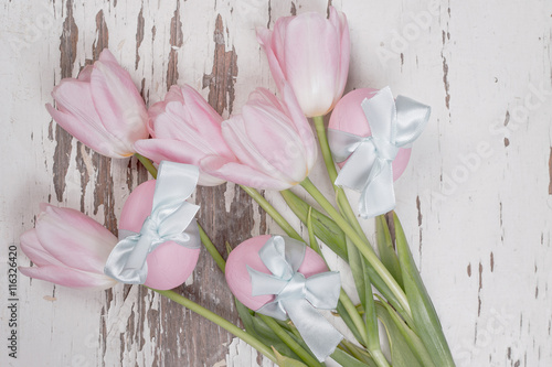 Fotografie Pastel pink tulips