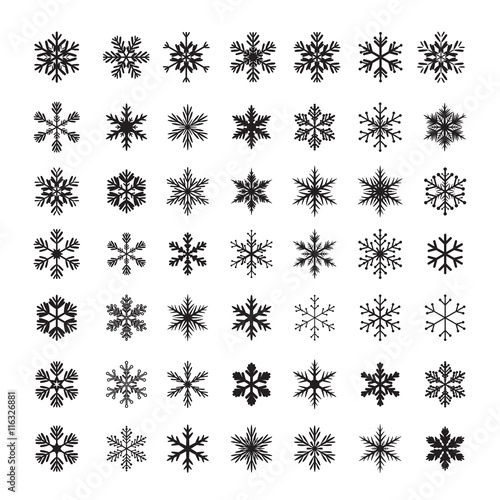 Collection of Vector Snowflakes.