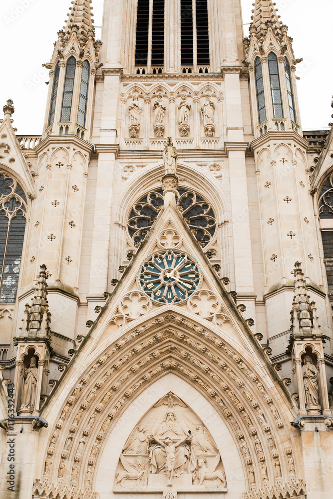 Saint-Epvre's Basilica. Nancy, France, Detail of the entrance