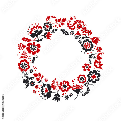 traditional european ukrainian wreath ornament. rustic floral co