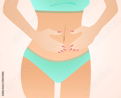 Beautiful female body and women's health.