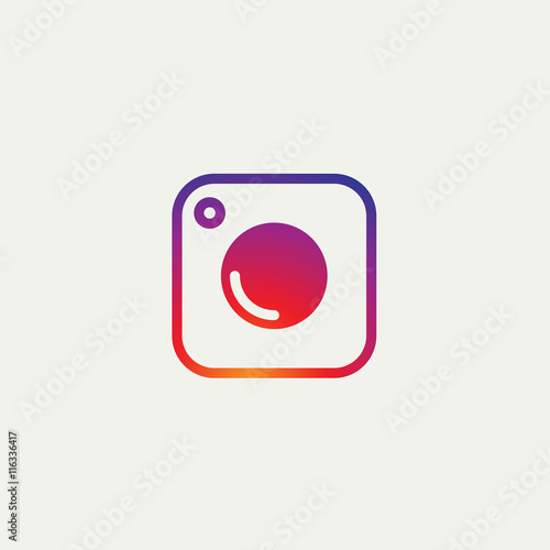 Social Media Icon, photo camera instagram icons