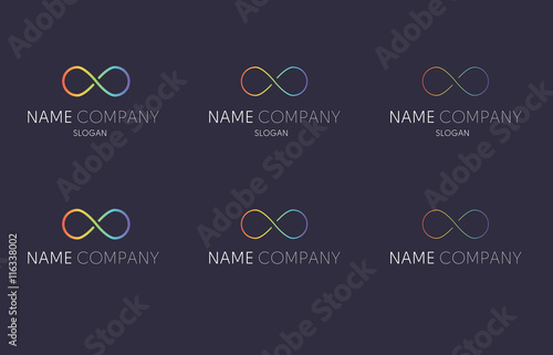 Infinity color line  flat logo