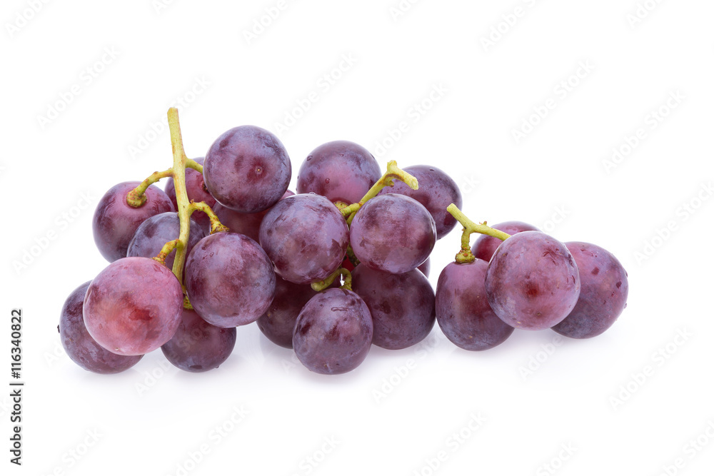 grapes isolated on over white background