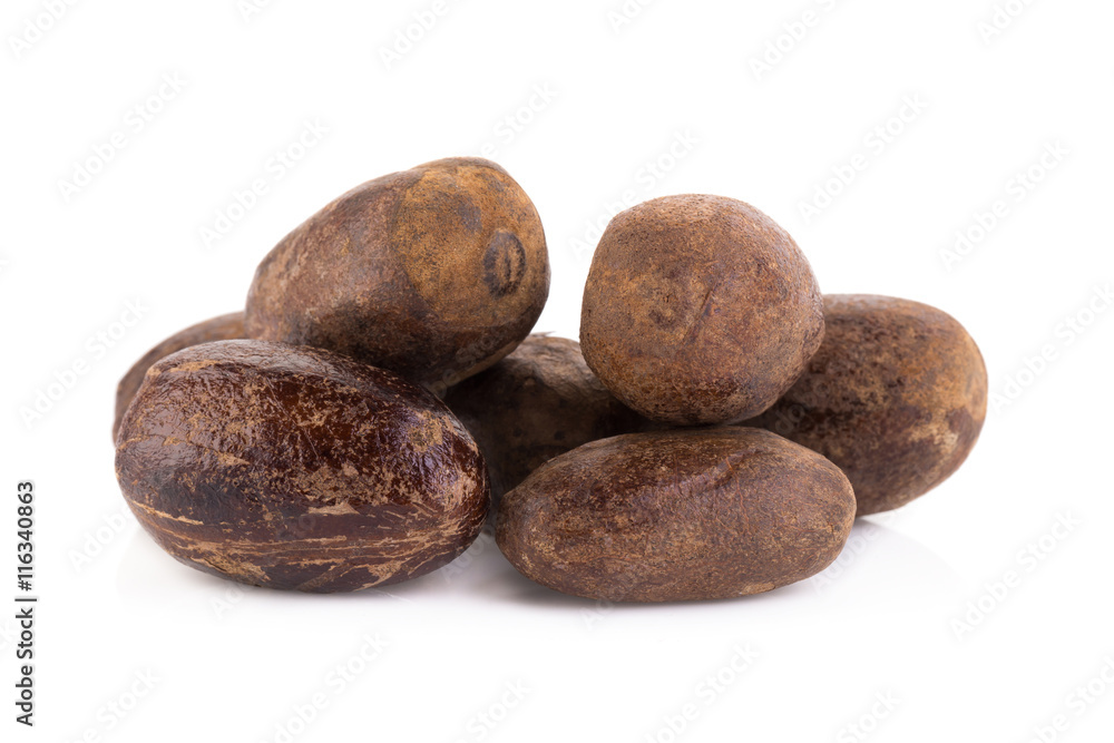 Nutmeg isolated on white background Nutmeg isolated on white background