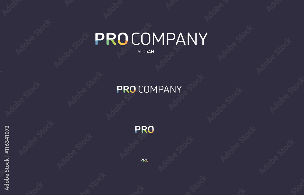 Obraz premium Pro colored flat logo