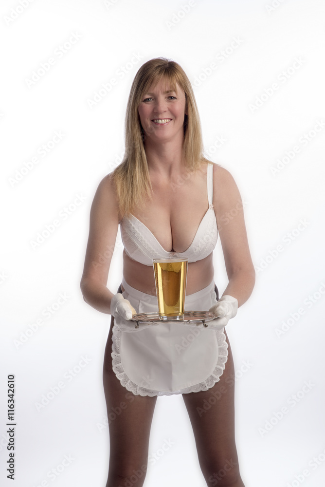 Scantily dressed woman Stock Photos and Images