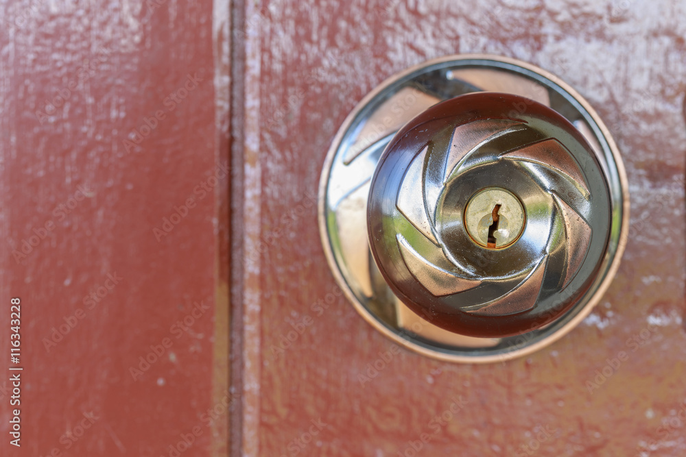 The door knob. The door knob.
