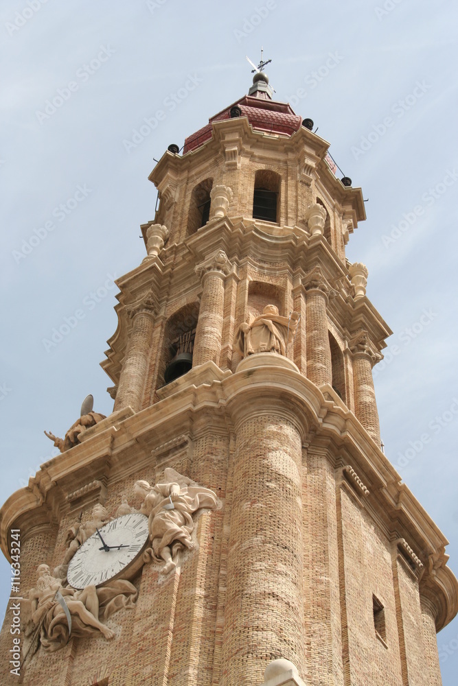 Campanario de la catedral del salvador, Zaragoza (España)