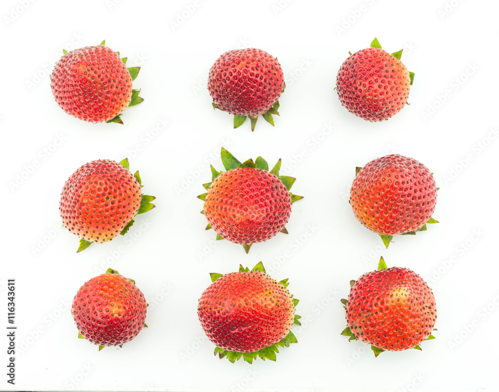 Red berry strawberry isolated on white background Red berry strawberry isolated on white background