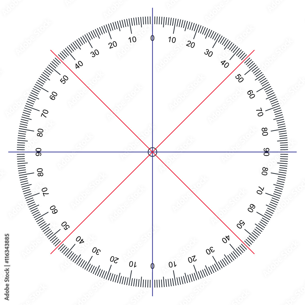 Protractor - Actual Size Graduation Protractor - Actual Size Graduation