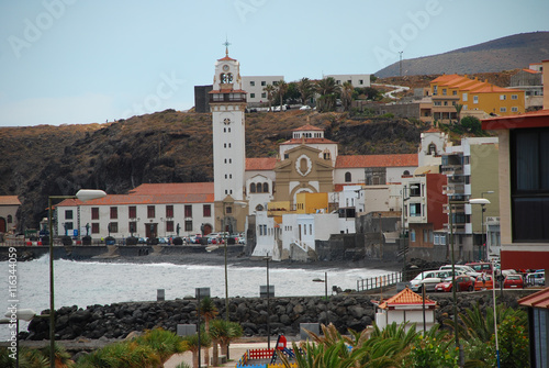 View of small city nearby the ocean, Canary islands, Spain