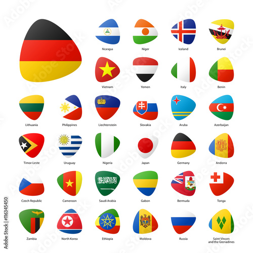 National participants flags...