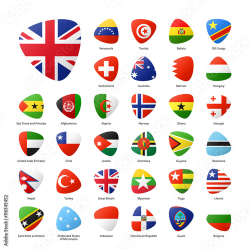 National participants flags...