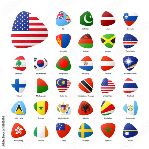National participants flags...