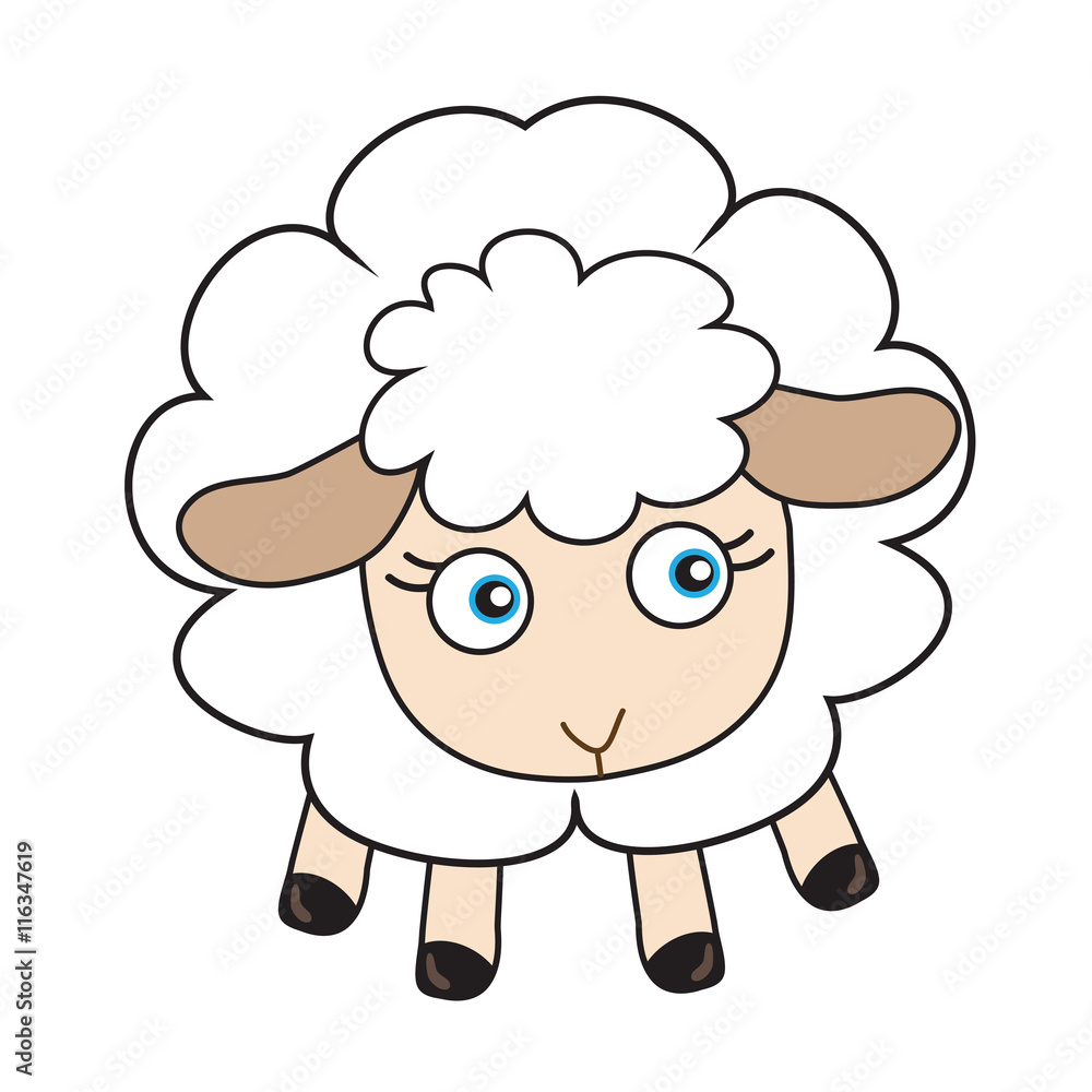 Cute sheep vector illustration Cute sheep vector illustration