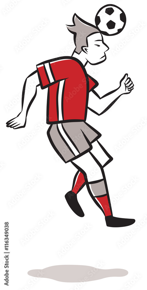 Obraz premium Soccer Player Uses His Head