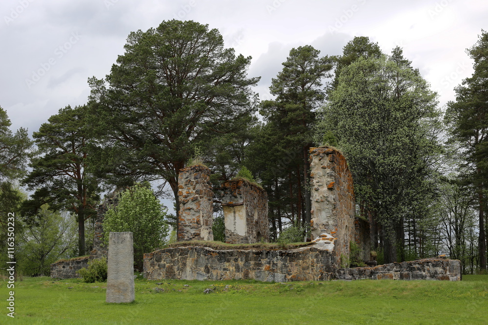 Church ruin in Sunne in Jamtland County, Sweden