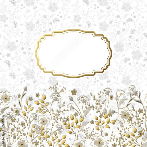 Template frame design for greeting card