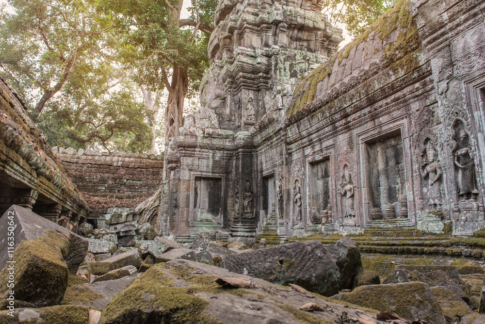 Taphom Castle or Prasat Ta Prohm temple at Angkor in siem reap C