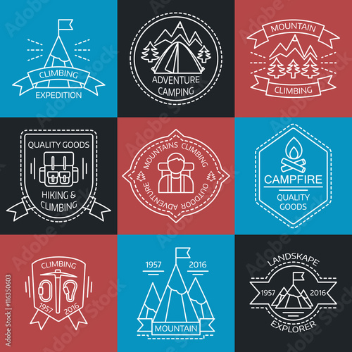 Mountain Expeditions Linear Labels