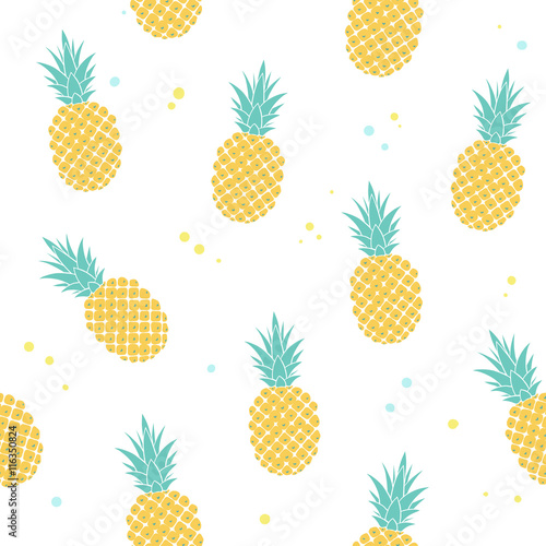 Fototapeta Naklejka Na Ścianę i Meble -  pattern with pineapples